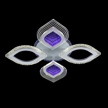 Светильник диодный  58Вт ЭкономСвет 51256/4+1WT RBP+3D 3000-6500К 7520Лм белый/белый пульт