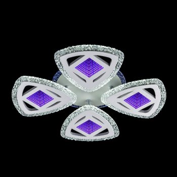 Светильник диодный  59Вт ЭкономСвет 51250/4+1WT+3D 3000-6500К 7680Лм белый/белый пульт