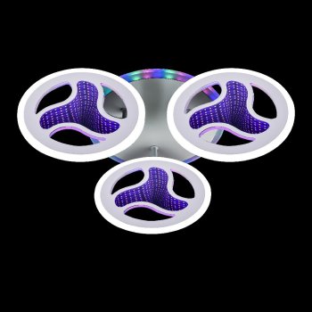 Светильник диодный  60Вт ЭкономСвет 51259/3+1WT RBP+3D 3000-6500К 7840Лм белый/белый пульт