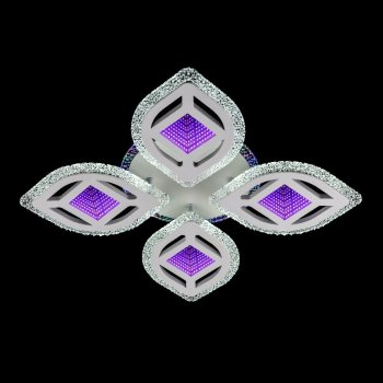 Светильник диодный  63Вт ЭкономСвет 51242/4+1WT RBP+3D 3000-6500К 8160Лм белый/белый пульт