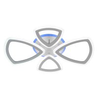 Светильник диодный  65Вт ЭкономСвет 50338/2+2WT RGB 3000-6000К 7920Лм белый/белый пульт