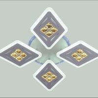 Светильник диодный  80Вт ЭкономСвет 50548/4WT RGB 3000-6000К 10080Лм белый/прозрачный пульт