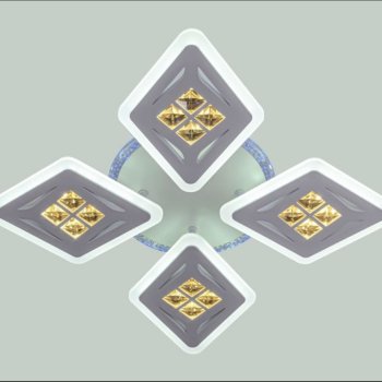 Светильник диодный  80Вт ЭкономСвет 50548/4WT RGB 3000-6000К 10080Лм белый/прозрачный пульт