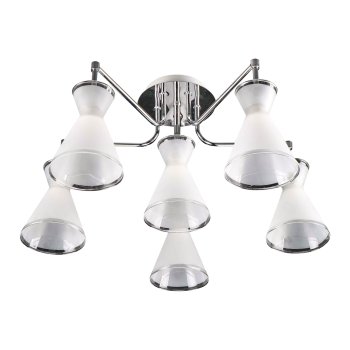 Люстры Модерн ЭкономСвет 10062/6CR WT Цоколь: 6xE14 Вт   Пульт-Нет