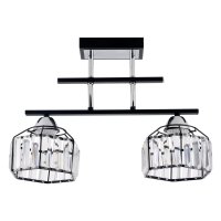 Люстры Модерн ЭкономСвет 64088/2BK+CR CL Цоколь: 2xE27 Вт   Пульт-Нет