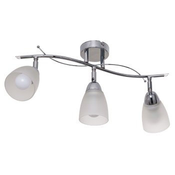 Светильник потолочный 3xE27 ЭкономСвет 01615/3CR WT хром/белый