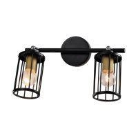 Споты Настенные ЭкономСвет 14964/2wBK BK Цоколь: 2xE14 Вт   Пульт-Нет