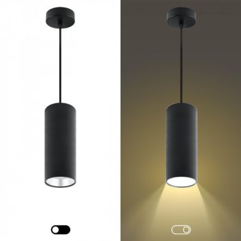 Светильник подвесной 1хGX53 Эра PL12 GX53 BK/SLЭРА черный+серебро (18)