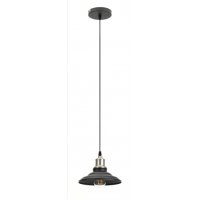 Светильник подвесной PL4 BK/BN  ЭРА металл, E27, max 60W, d203 мм, шагрень черный/темный никель