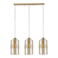 Светильник подвесной 3хЕ27 Экономсвет 30113/3GD AMB золото/янтарный