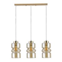Светильник подвесной 3хЕ27 Экономсвет 30114/3GD AMB золото/янтарный