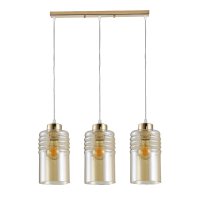 Светильник подвесной 3хЕ27 Экономсвет 30116/3GD AMB золото/янтарный