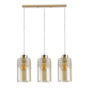 Светильник подвесной 3хЕ27 Экономсвет 30116/3GD AMB золото/янтарный