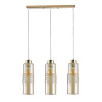 Светильник подвесной 3хЕ27 Экономсвет 30117/3GD AMB золото/янтарный