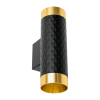 Светильник настенный 2хGU10 IP20 чёрный/золото CELLA D55x170мм Wolta (1)