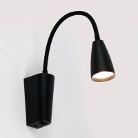 Бра на гибком основании 1хGU10 General GWL-M-IP20 Черный Поэма