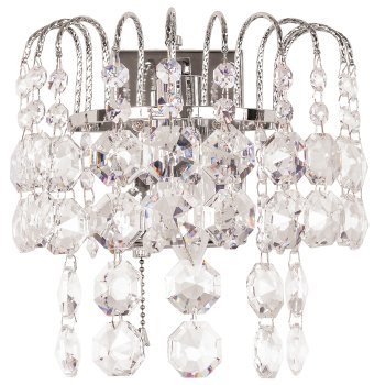 Бра Хрустальные ЭкономСвет 2821/1wCR+WT Цоколь: 1xE27 Вт   Пульт-Нет
