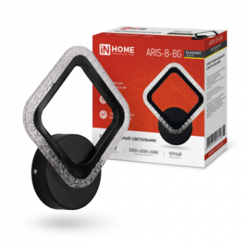 Светильник светодиодный бра ELEGANT ARIS-B-BG 15Вт 3000-6500K 1050Лм STEP COLOR черный InHome
