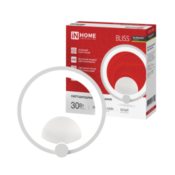 Светильник светодиодный бра ELEGANT BLISS-WH 30Вт 3000-6500K 2400Лм STEP COLOR белый InHome (1)