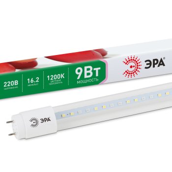 Лампа фито G13 T8  9Вт 600мм 1200К для фотосинтеза Эра (25)