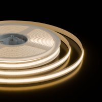 Лента диодная 24В 10Вт/м 700 лм/м 3000К COB 528д/м CRI90+ Free Cut (рез 0,5мм) 5м 8х2мм Apeyron (5)