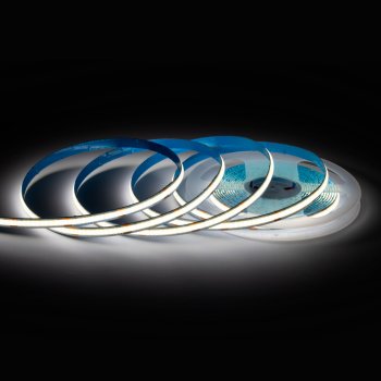 Лента диод 24В IP20 10Вт/м 4000К COB 312LED/м 900Лм 8мм 5м Apeyron (5)