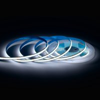 Лента диод 24В IP20 10Вт/м 6500К COB 312LED/м 900Лм 8мм 5м Apeyron (5)