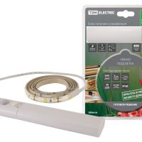 Лента диодная 12В IP20  2.4Вт/м 3000К 2835 30LED/м 1м TDM комплект датчик 4хR3 (45)