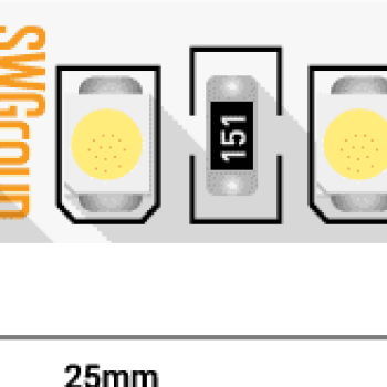 Лента диодная 12В IP20 9.6Вт/м 4500К 2835 120LED/м 5м SWG
