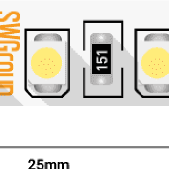 Лента диодная 12В IP20 9.6Вт/м 6500К 2835 120LED/м 5м SWG