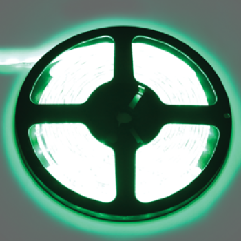 Лента диодная 12В IP65  4.8Вт/м зеленый 60LED/м  5м Ecola Pro 8мм (25)