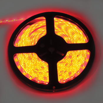 Лента диодная 12В IP65  4.8Вт/м красный 60LED/м  5м Ecola Pro 8мм (25)