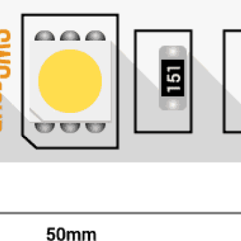 Лента диодная 12В IP20 14.4Вт/м 4500К 5050 60LED/м 5м SWG