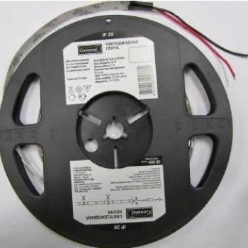 Лента диодная 12В IP65  7.2Вт/м 3000К 5050 30LED/м 5м General