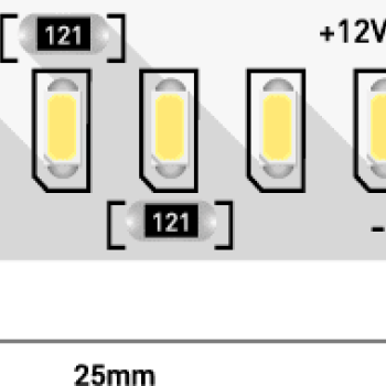 Лента диодная 12В IP20 24Вт/м 6500K 3014 240LED/м 2000Лм/м 10мм 5м SWG