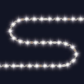 Лента диодная 24В IP20  8Вт/м 4000K 2835 60LED/м 700Лм/м подложка S-типа 6мм 5м Apeyron (5)