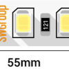 Лента диодная 24В IP20 11.8Вт/м 4500К 2835 120LED/м 1450Лм/м 8мм 5м SWG Pro ceiling