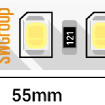Лента диодная 24В IP20 11.8Вт/м 6000К 2835 120LED/м 1572Лм/м 8мм 5м SWG Pro ceiling