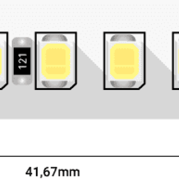 Лента диодная 24В IP20 17.3Вт/м 6500К 2835 168LED/м 2300Лм/м 10мм 5м SWG Pro