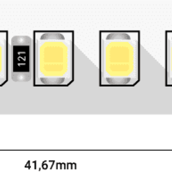 Лента диодная 24В IP20 17.3Вт/м 6500К 2835 168LED/м 2300Лм/м 10мм 5м SWG Pro ceiling
