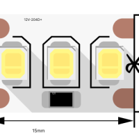 Лента диодная 24В IP20 22Вт/м 3000K 2835 204LED/2800Лм/м 10мм 30м SWG
