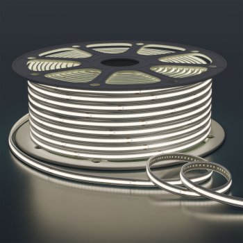 Лента диод 220В IP65  9Вт/м 6500К COB 240LED/м 50м 10х4мм 8мм driverless Apeyron 1000лм/м (50)