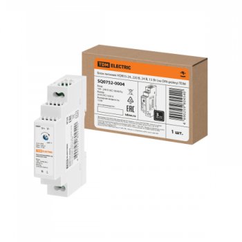Блок питания на DIN рейку 24В  15Вт IP20 TDM HDR15-24 (1/100)