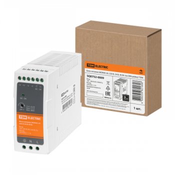 Блок питания на DIN рейку 24В  40Вт IP20 TDM MDR40-24 (1/50)