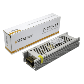 Драйвер 12В 200Вт IP20 16A 224x71x40мм SWG (28)