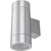 Светильник уличный настенный GX53x2 Ecola 8013A IP65 цилиндр металл сатин-хром 205x140x90мм