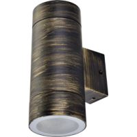 Светильник уличный настенный GX53x2 Ecola 8013A IP65 цилиндр металл чернёная бронза 205x140x90мм