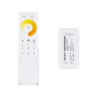 Контроллер 3000-6500К 12/24В 2х6А 144/288Вт IP20 3-зон 184x82x33мм черный Apeyron пульт диммер (50)