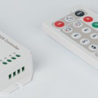 Контроллер RGB 12-24В 16А 192-384Вт IP20 112x48x15мм SWG пульт ДУ белый (50)