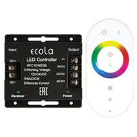 Контроллер RGB 12-24В 18А 216-432Вт Ecola RF18А пульт ДУ белый